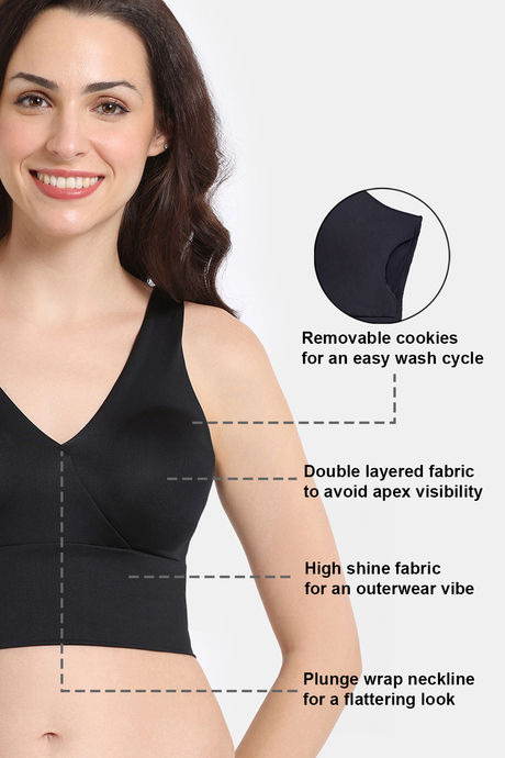 Zivame Double Layered Non Wired 3/4Th Coverage Bra Top With Removable Cookies - Tap Shoe — image 5